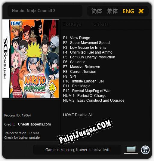 Entrenador liberado a Naruto: Ninja Council 3 [v1.0.8]