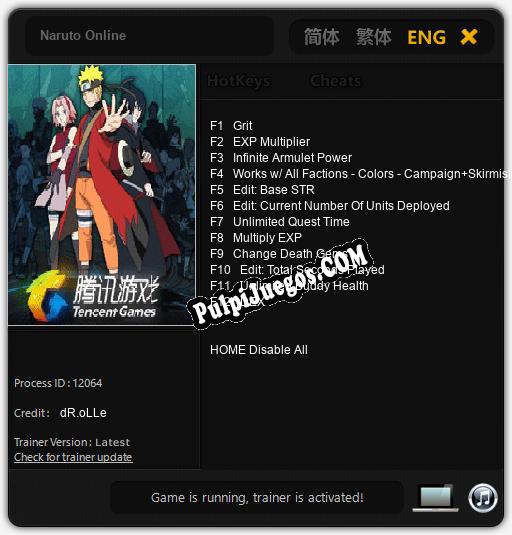 Naruto Online: Trainer +12 [v1.8]