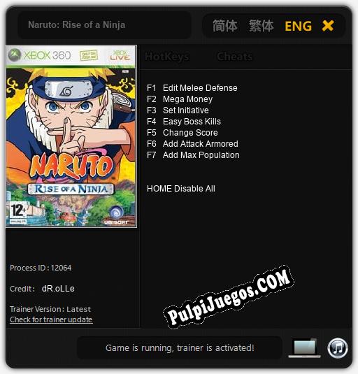 Naruto: Rise of a Ninja: Treinador (V1.0.79)