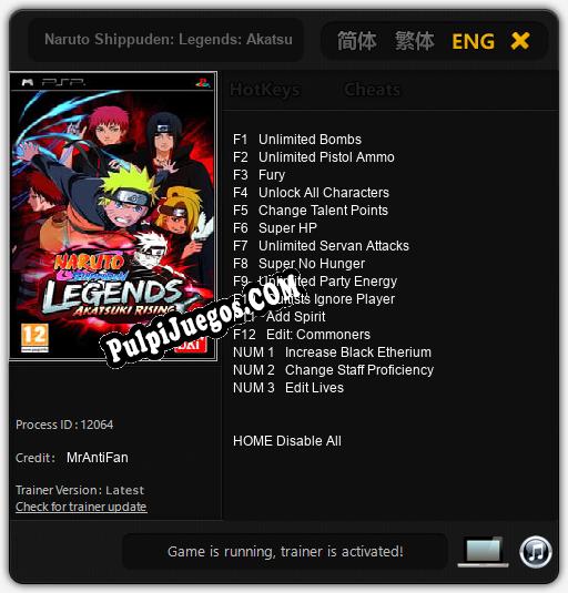 Entrenador liberado a Naruto Shippuden: Legends: Akatsuki Rising [v1.0.1]