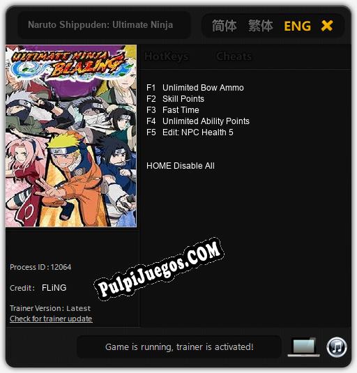 Entrenador liberado a Naruto Shippuden: Ultimate Ninja Blazing [v1.0.3]