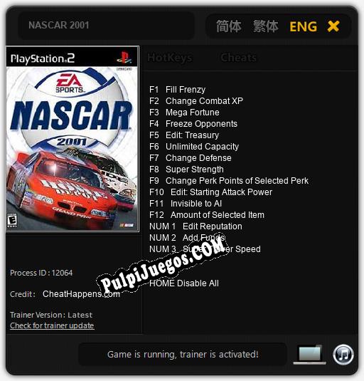 NASCAR 2001: Treinador (V1.0.81)