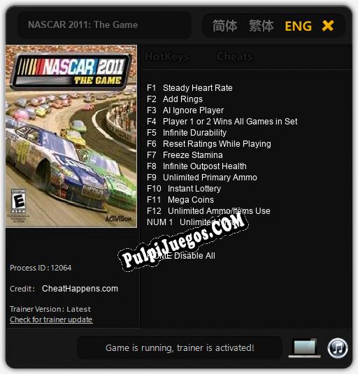 Entrenador liberado a NASCAR 2011: The Game [v1.0.6]