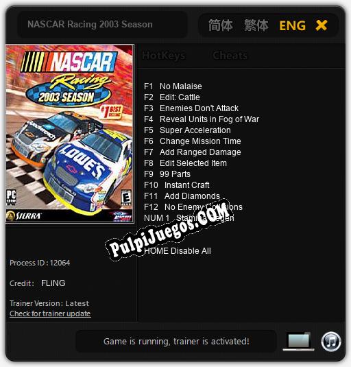 Entrenador liberado a NASCAR Racing 2003 Season [v1.0.9]