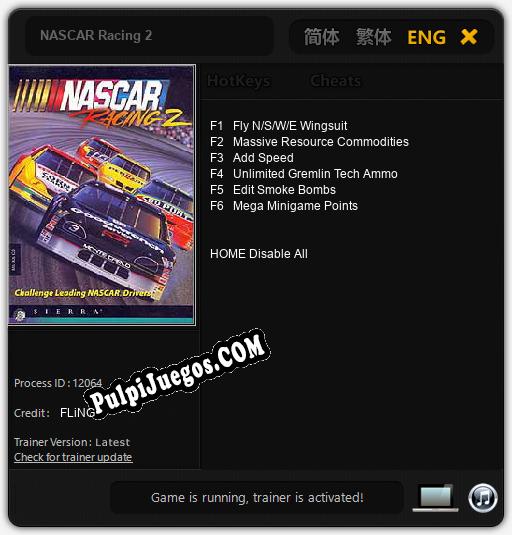 NASCAR Racing 2: Treinador (V1.0.52)