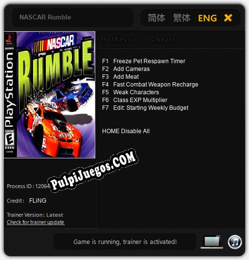 NASCAR Rumble: Trainer +7 [v1.2]