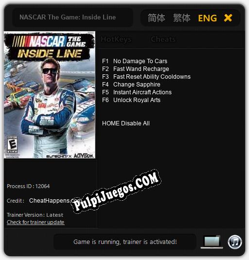 Entrenador liberado a NASCAR The Game: Inside Line [v1.0.3]