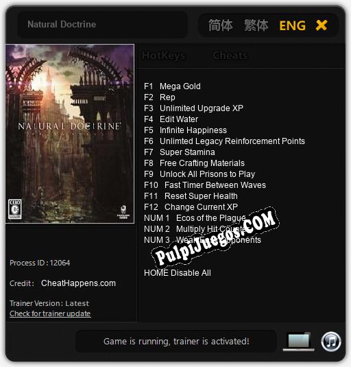 Entrenador liberado a Natural Doctrine [v1.0.2]