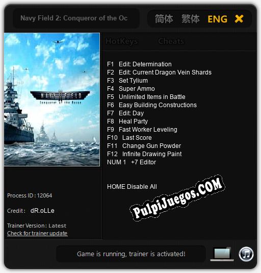 Navy Field 2: Conqueror of the Ocean: Treinador (V1.0.9)