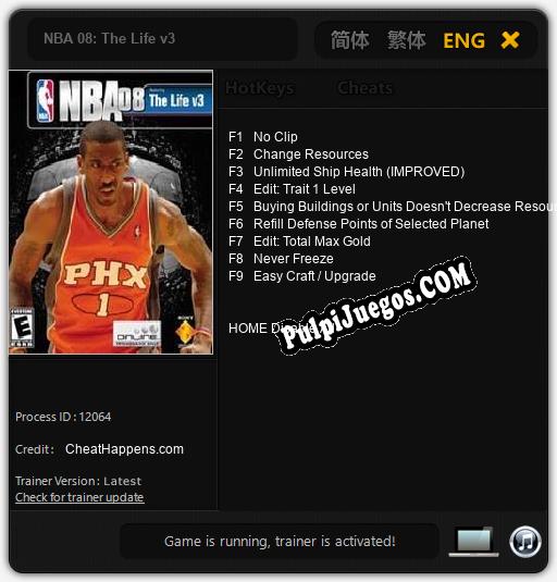 NBA 08: The Life v3: Treinador (V1.0.10)