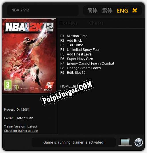 NBA 2K12: Treinador (V1.0.32)