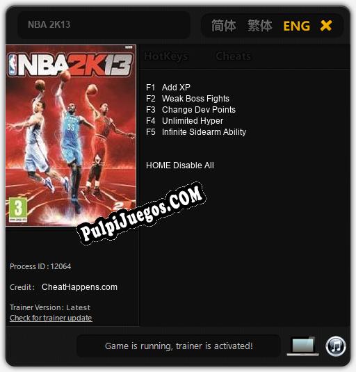 Entrenador liberado a NBA 2K13 [v1.0.4]