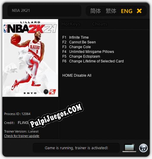 NBA 2K21: Cheats, Trainer +6 [FLiNG]