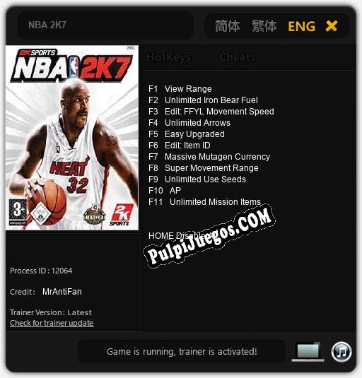 Entrenador liberado a NBA 2K7 [v1.0.9]