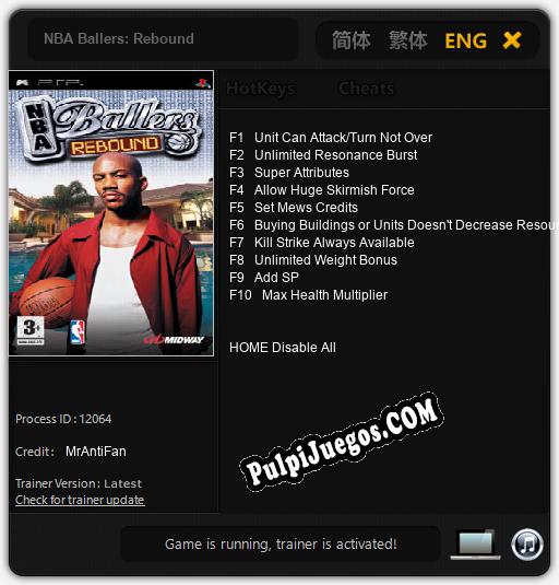 NBA Ballers: Rebound: Cheats, Trainer +10 [MrAntiFan]