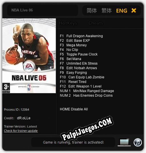 NBA Live 06: Cheats, Trainer +14 [dR.oLLe]