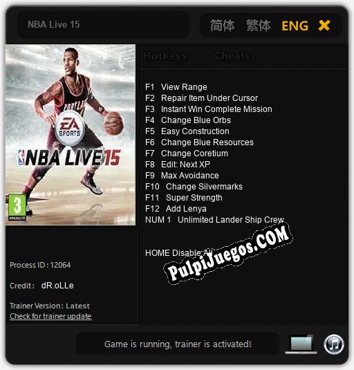 NBA Live 15: Trainer +13 [v1.5]