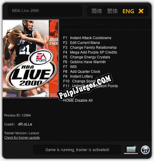 NBA Live 2000: Trainer +11 [v1.9]