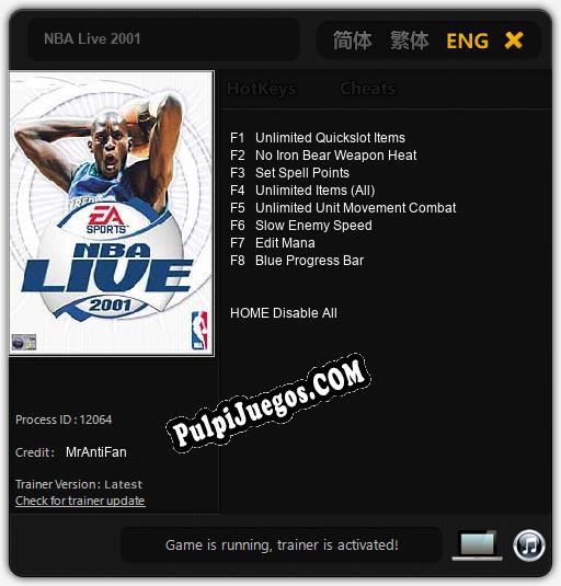 NBA Live 2001: Treinador (V1.0.12)