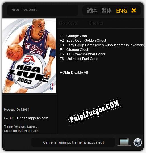 Entrenador liberado a NBA Live 2003 [v1.0.4]