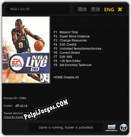 NBA Live 99: Trainer +9 [v1.4]