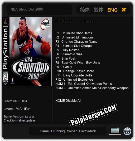 Entrenador liberado a NBA ShootOut 2000 [v1.0.1]