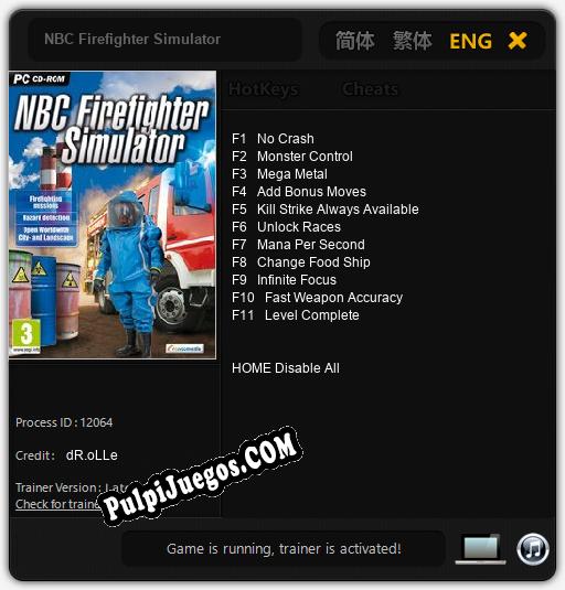 NBC Firefighter Simulator: Treinador (V1.0.23)