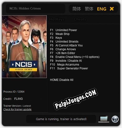 NCIS: Hidden Crimes: Treinador (V1.0.98)