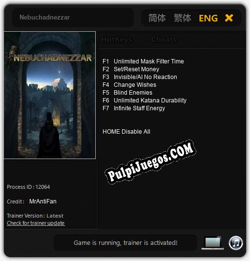 Nebuchadnezzar: Trainer +7 [v1.7]