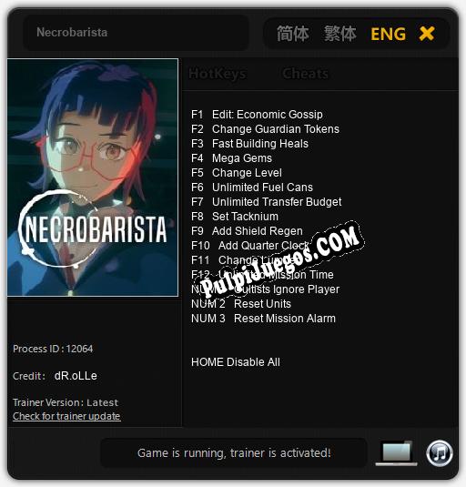 Entrenador liberado a Necrobarista [v1.0.9]