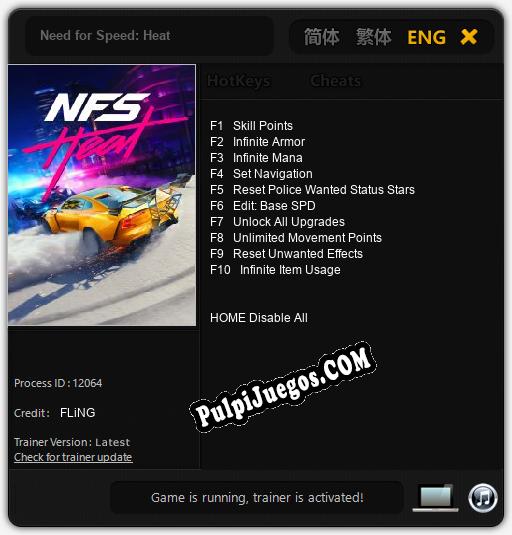 Entrenador liberado a Need for Speed: Heat [v1.0.2]