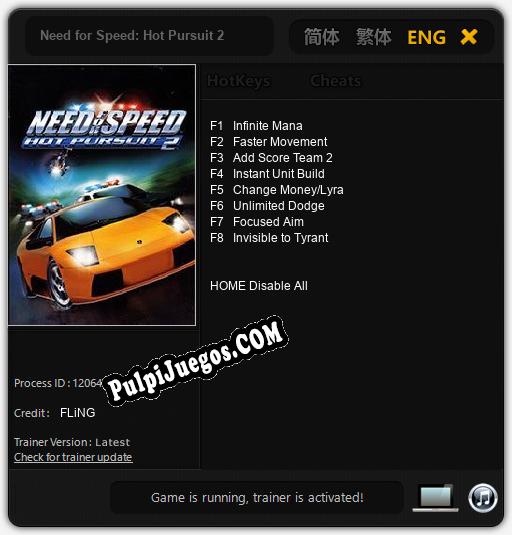 Need for Speed: Hot Pursuit 2: Treinador (V1.0.47)