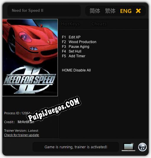 Need for Speed II: Cheats, Trainer +5 [MrAntiFan]