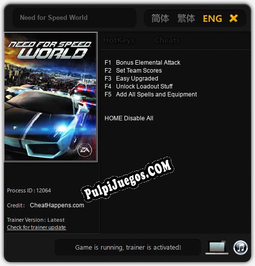 Need for Speed World: Treinador (V1.0.10)