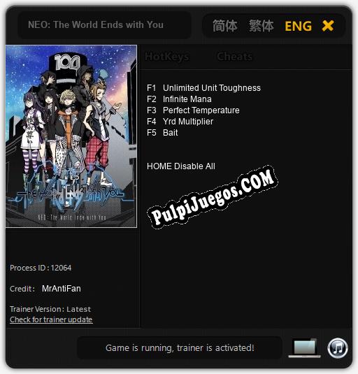 Entrenador liberado a NEO: The World Ends with You [v1.0.3]