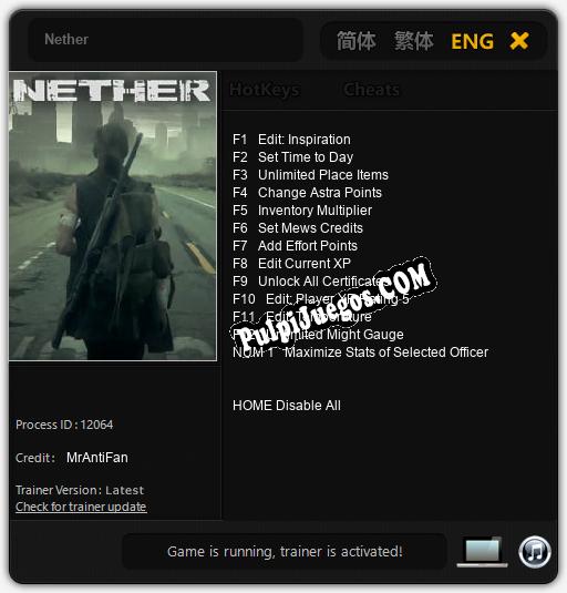 Nether: Trainer +13 [v1.7]