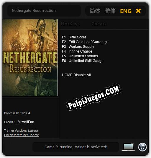 Nethergate Resurrection: Cheats, Trainer +6 [MrAntiFan]