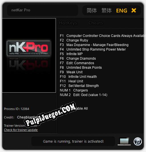 netKar Pro: Cheats, Trainer +14 [CheatHappens.com]