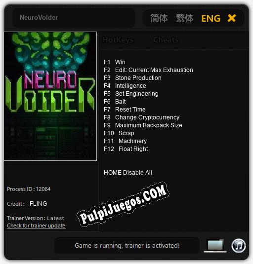 NeuroVoider: Cheats, Trainer +12 [FLiNG]