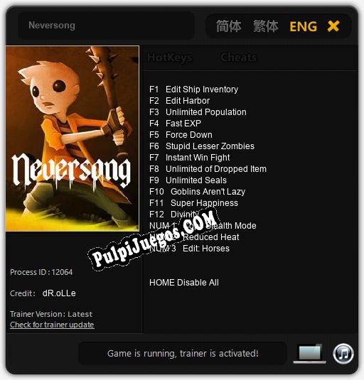 Entrenador liberado a Neversong [v1.0.9]