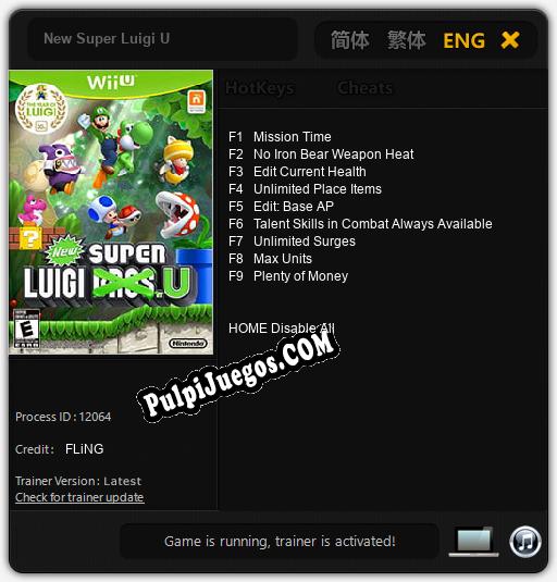 New Super Luigi U: Treinador (V1.0.18)