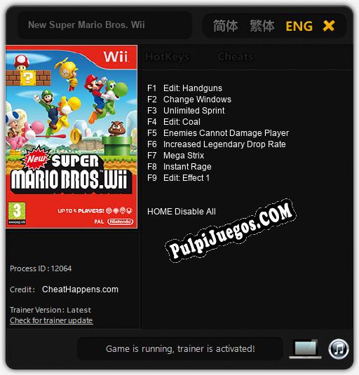 New Super Mario Bros. Wii: Trainer +9 [v1.1]