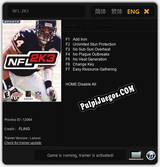 Entrenador liberado a NFL 2K3 [v1.0.4]