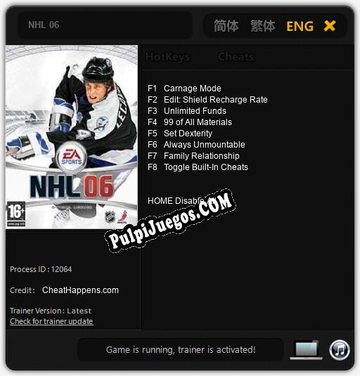 Entrenador liberado a NHL 06 [v1.0.8]