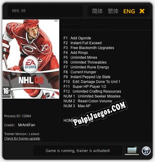 NHL 08: Treinador (V1.0.4)