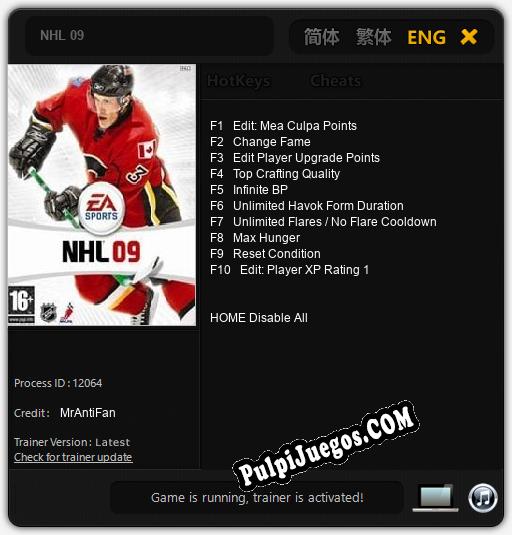 Entrenador liberado a NHL 09 [v1.0.5]