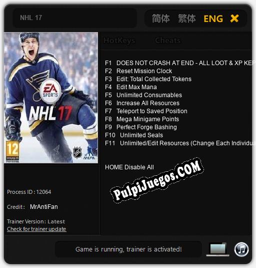 NHL 17: Treinador (V1.0.94)