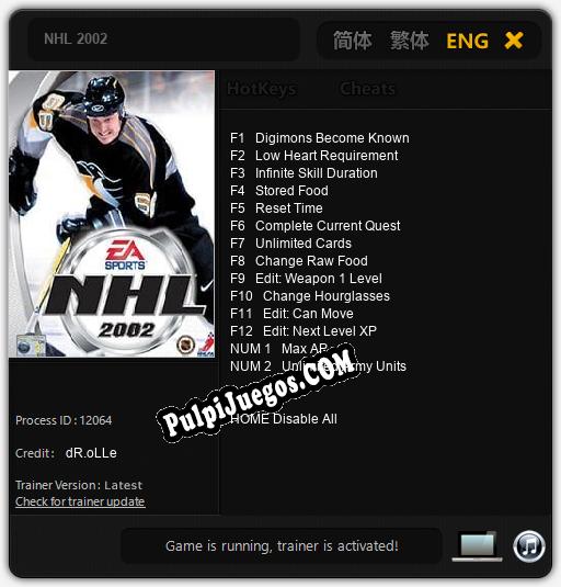 NHL 2002: Treinador (V1.0.35)