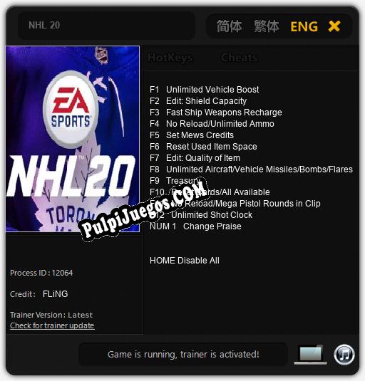 Entrenador liberado a NHL 20 [v1.0.9]