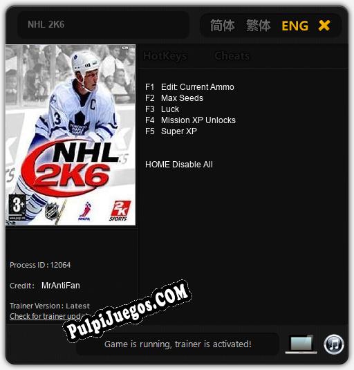 Entrenador liberado a NHL 2K6 [v1.0.4]